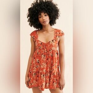 Free People Pattern Play Floral Mini Dress